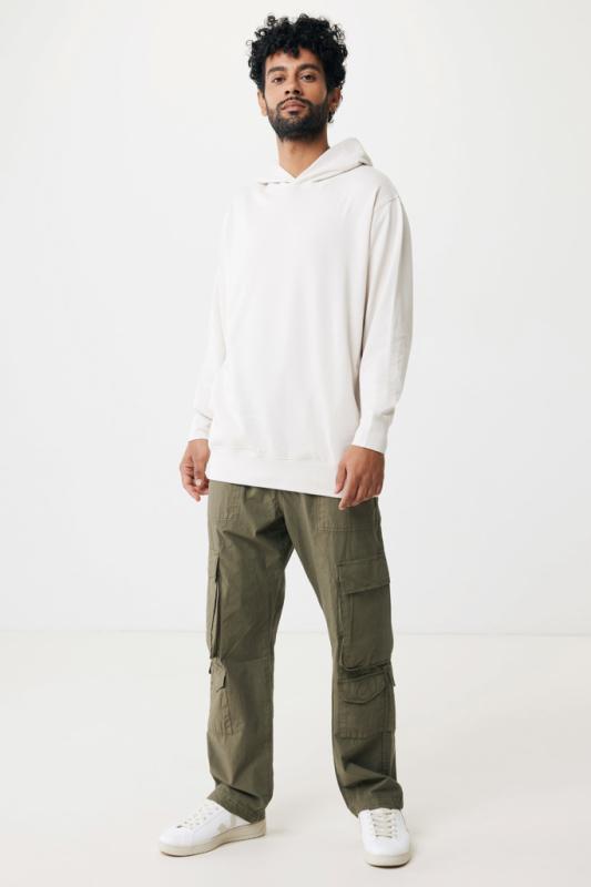 Mikina s bočnými vreckami IQONIQ Yengo z rec. bavlny ivory white XXL 15