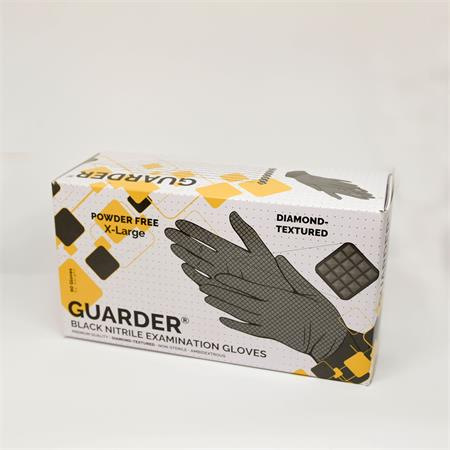 . Ochranné rukavice, jednorazové, nitrilové, 8,4 g, veľkosť M, 100 ks, nepudrované, čierne 1