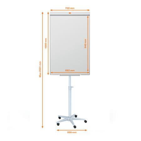 Flipchartová tabuľa, mobilná, magnetický povrch, NOBO "Impression Pro", biela 4