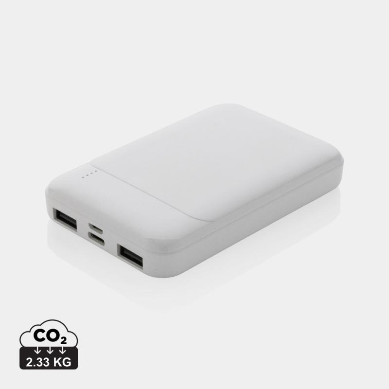 Powerbanka 5000 mAh z RCS recykl. plastu biela