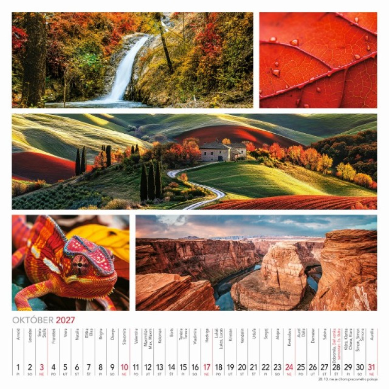 Nástenný kalendár Colours of nature 2027 11
