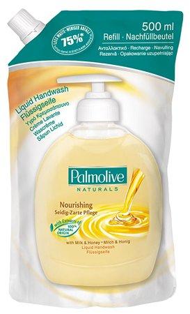 Tekuté mydlo, náhradná náplň, 0,5 l, PALMOLIVE Nourishing "Milk and Honey" 1