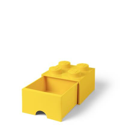 Úložný box, zásuvkový, LEGO "Brick", žltý 1