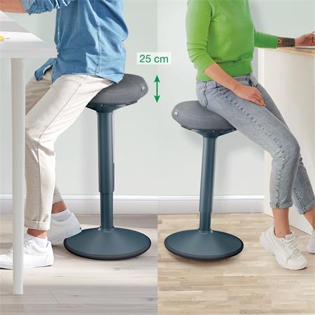 Balančná stolička na státie s oporou, ergonomická, LEITZ "Ergo Active", tmavosivá 6