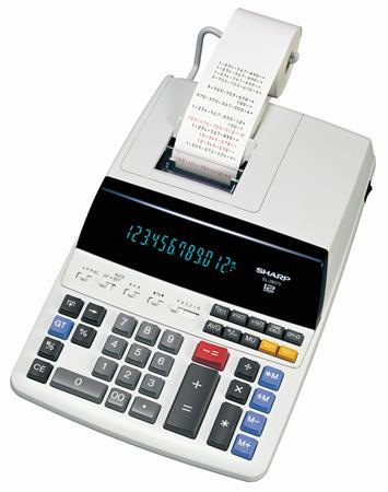 Kalkulačka s tlačou, 12 miestny displej, 2 farebná tlač, SHARP "EL-2607LG" 1