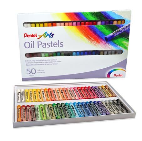 Pastelové olejové kriedy, PENTEL, "Arts", 50 rôznych farieb 2
