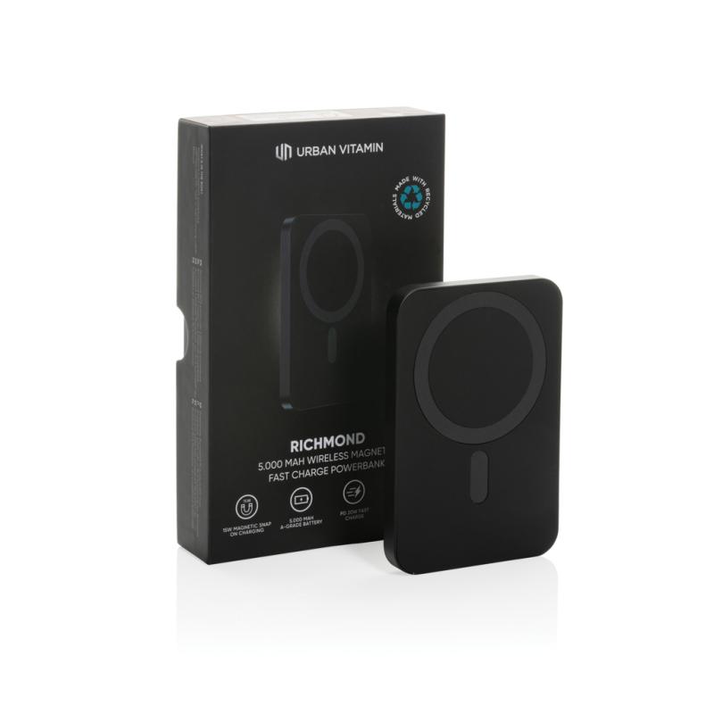Powerbanka 5000mAh Urban Vitamin Richmond z RCS alu a plastu čierna 16