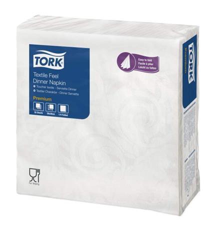 Servítky, 1/4 sklad, 1-vrstvové, 39x39 cm, Premium, TORK "Textile Feel Elegance Dinner", b 1