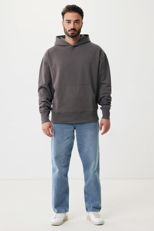 Mikina s kapucňou IQONIQ Yoho relaxed fit z recykl. bavlny antracitová XXL 12