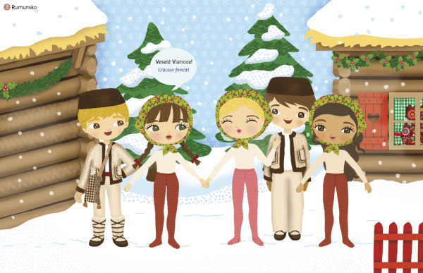 Šaty z celého sveta VIANOCE ─ Kniha samolepiek 2