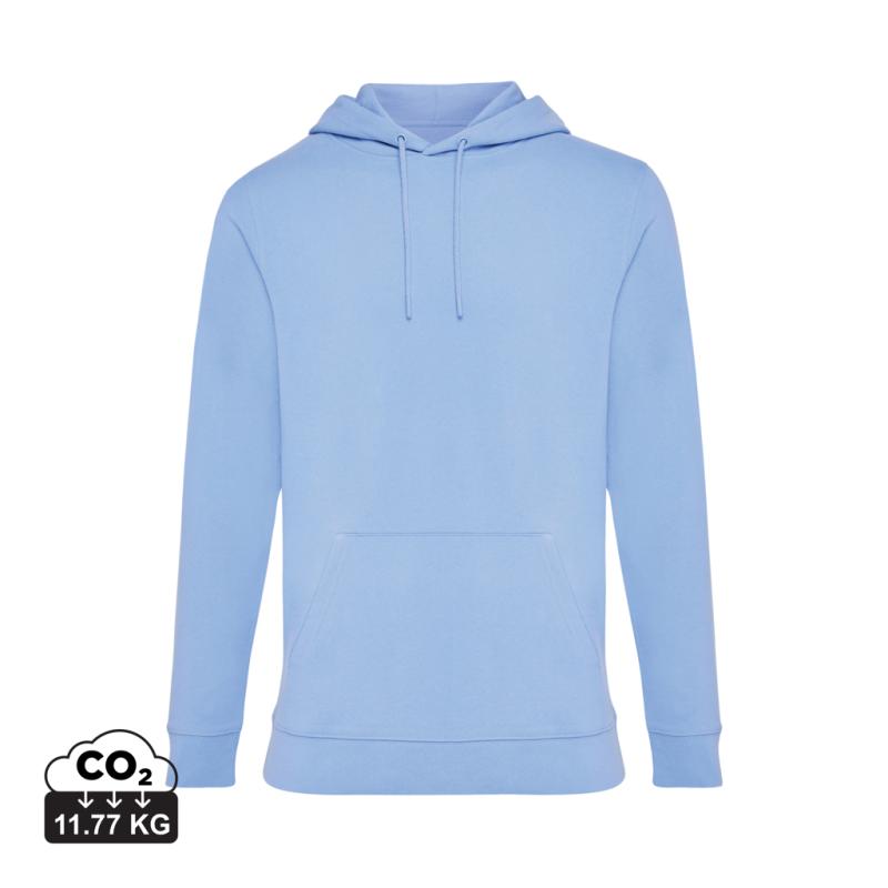 Mikina s kapucňou IQONIQ Jasper z recykl. bavlny sky blue L