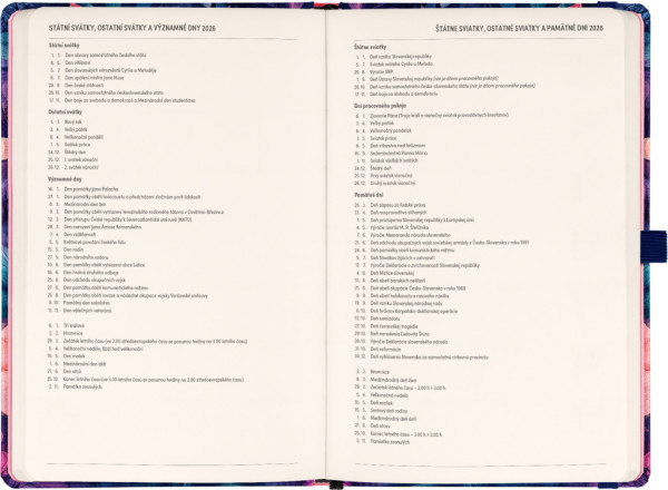 NOTIQUE Planbook diár/notes Kytica 2026, 13 x 21 cm 3