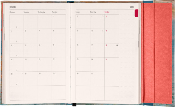 NOTIQUE Týždenný magnetický diár Claude Monet 2026, 11 x 16 cm 3