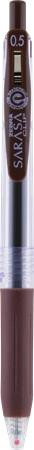 Gélové pero, 0,33 mm, stláčací mechanizmus, ZEBRA "Sarasa Clip", hnedé 2