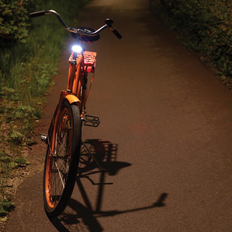 Sada USB dobíjateľných svetiel na bicykel Lumino z RCS ABS čierna 11
