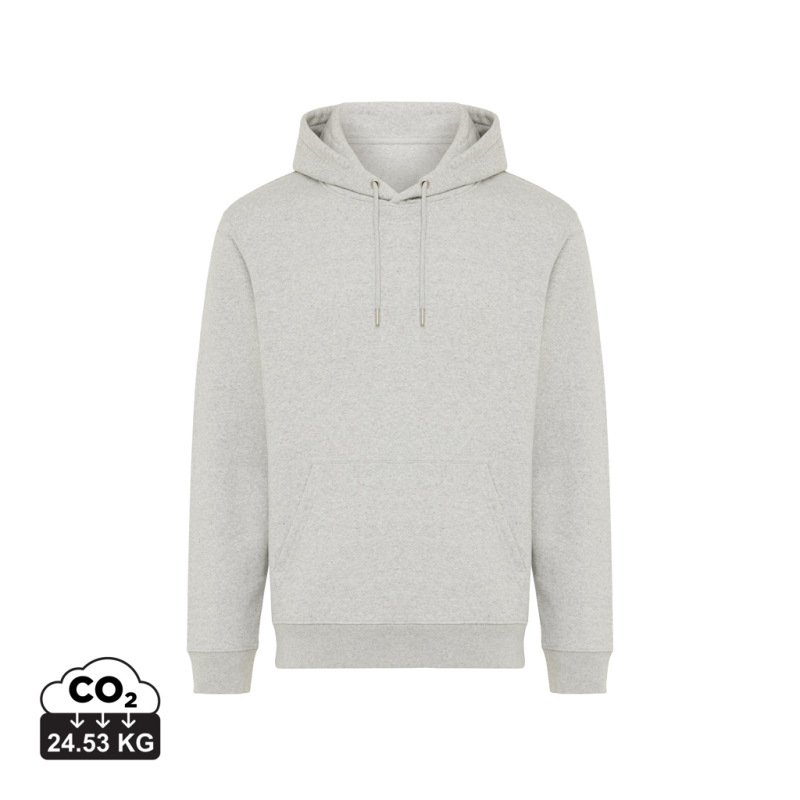 IQONIQ Joshua Unisex mikina s kapucňou z rec. bavlny light heather grey XXS