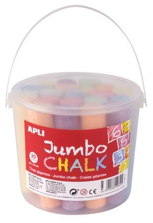 Krieda na asfalt, okrúhla, jumbo, 20 ks, APLI, rôzne farby 1