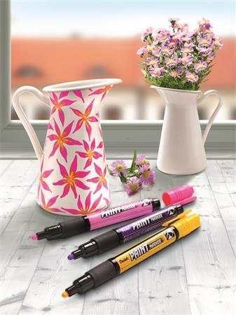 Lakový popisovač, 2 mm, kužeľový hrot, PENTEL "MMP20", čierna 2