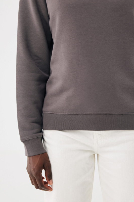 IQONIQ Toria Unisex mikina s okrúhl. výstrihom z rec. bavlny antracitová XL 15