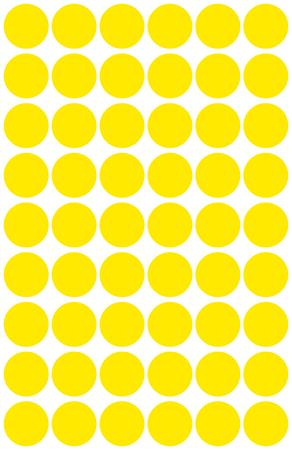 Etikety, okrúhle, priemer: 12 mm, AVERY ZWECKFORM, žlté, 270 etikiet/bal 4