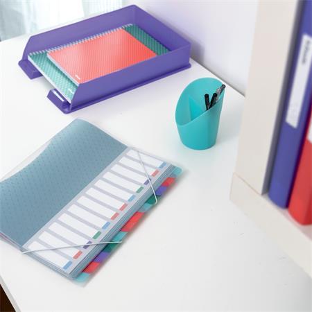 Špirálový zošit, A5, linajkový, 80 listov, ESSELTE  "Colour`Breeze", levanduľový 4