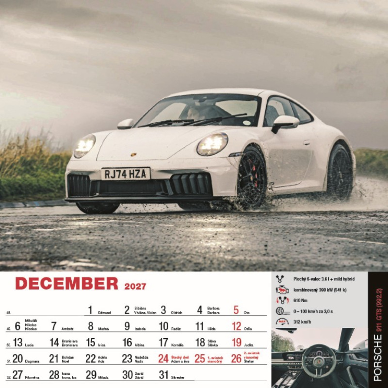 Nástenný kalendár Sports cars 2027 13