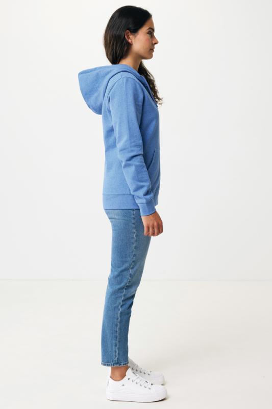 Mikina na zips s kapucňou IQONIQ Abisko z recykl. bavlny heather blue L 7