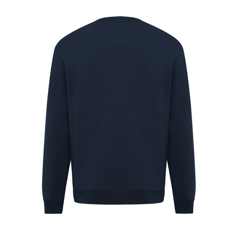 IQONIQ Toria Unisex mikina s okrúhl. výstrihom z rec. bavlny námornícka modrá 5XL 2