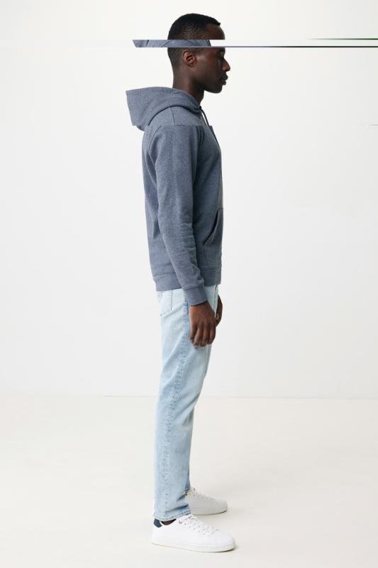 Nefarbená mikina s kapucňou IQONIQ Torres z recykl. bavlny heather navy S 13