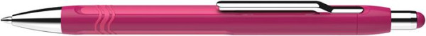 Guľôčkové pero, 0,7 mm, stláčací mechanizmus, ružové telo pera, SCHNEIDER "Epsilon", modré 2