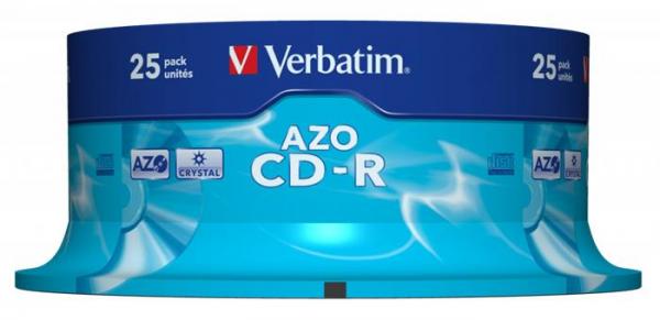 CD-R disk, Jewelcase, AZO, 700MB, 52x, 25 ks, cake box, VERBATIM "DataLife Plus" 2