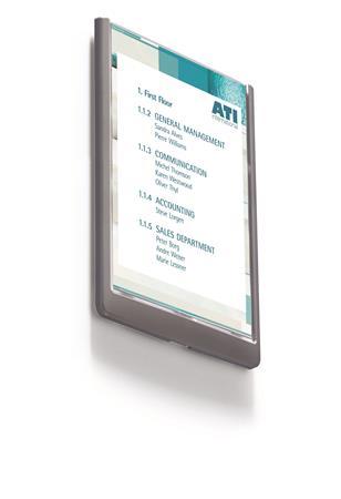 Informačná tabuľa, 210x297 mm, DURABLE „CLICK SIGN”, sivá 5