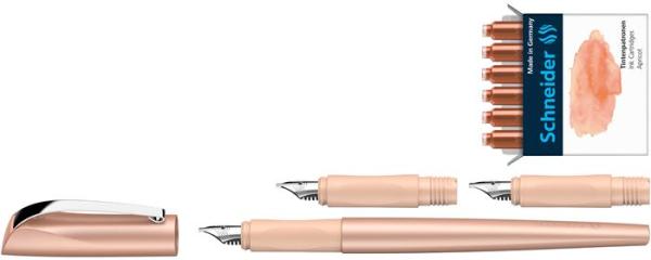 Plniace pero, darčeková sada, 1,1 mm, darček: 1,5 a 1,8 mm hrot SCHNEIDER "Callissima", br 3