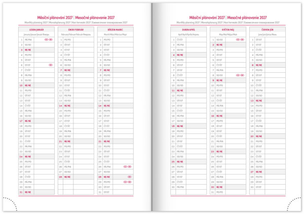 NOTIQUE Denný diár Aprint Top 2026, oranžový, 15 x 21 cm 7