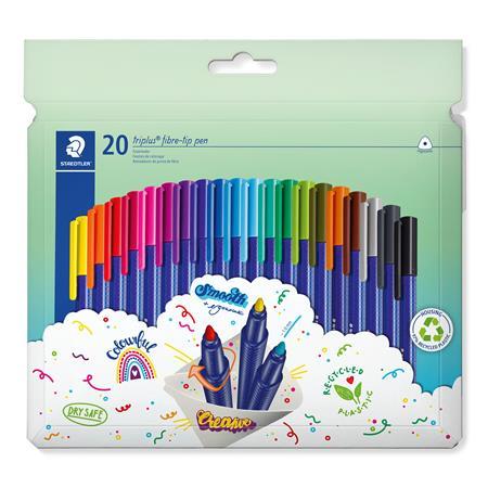 Fixky, sada, 1 mm, STAEDTLER "Triplus 323", 20 rôznych farieb 1