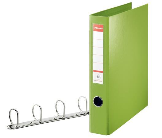 Krúžkový šanón, 4 D krúžky, 60 mm, A4 maxi, PP, ESSELTE "Jumbo Vivida", zelený 2