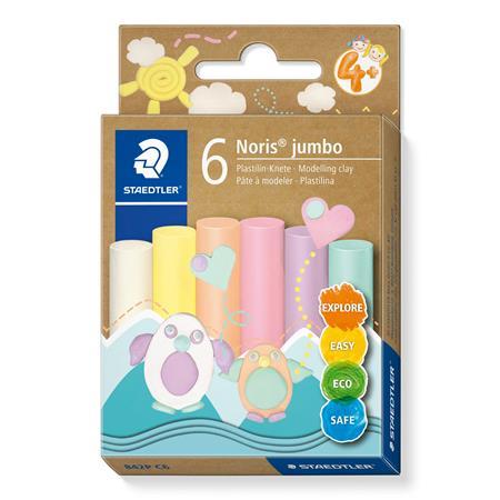 Modelovacia plastelína, sada, STAEDTLER "Noris® jumbo 842", 6 rôznych pastelových farieb 1