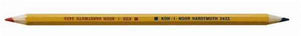 Poštová ceruzka, KOH-I-NOOR "3433", červená-modrá 1