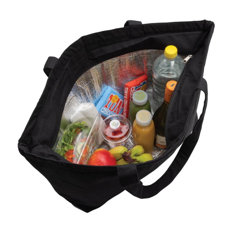 Nefarbená chladiaca taška Impact z 285g recykl. canvas AWARE čierna 2