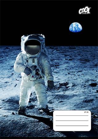 Zošit, A5, štvorčekový, 32 listov, COOL BY VICTORIA "Man on the Moon ", "27-32" 1