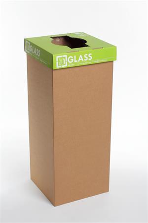 Odpadkový kôš na triedenie odpadkov, recyklovaný, anglický popis, 60 l, RECOBIN "Office",