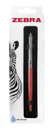 ZEBRA Guľôčkové pero, 0,24 mm, stláčací mechanizmus, klip striebornej farby, ružová farba tela, 1