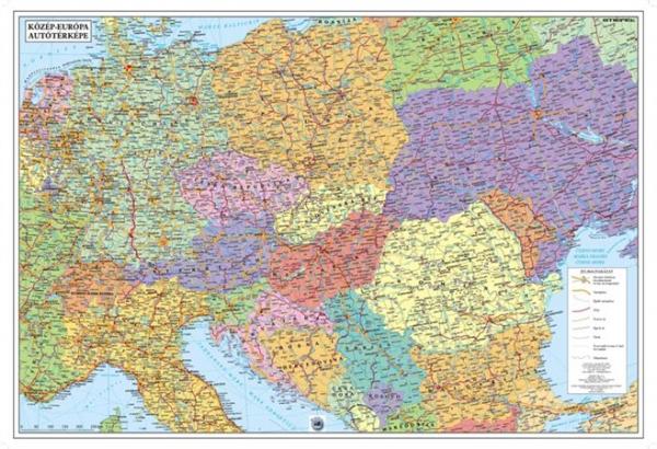 STIEFEL Podložka na stôl, obojstranná, "Štáty sveta/ Stredná Európa -Föld országai/ Közép-Európa a 2