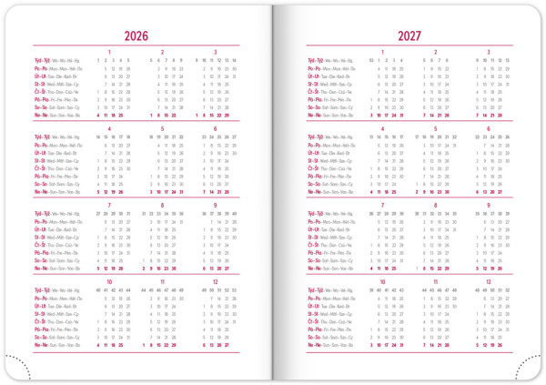 NOTIQUE Denný diár Ajax 2026, modrý, 15 x 21 cm 2