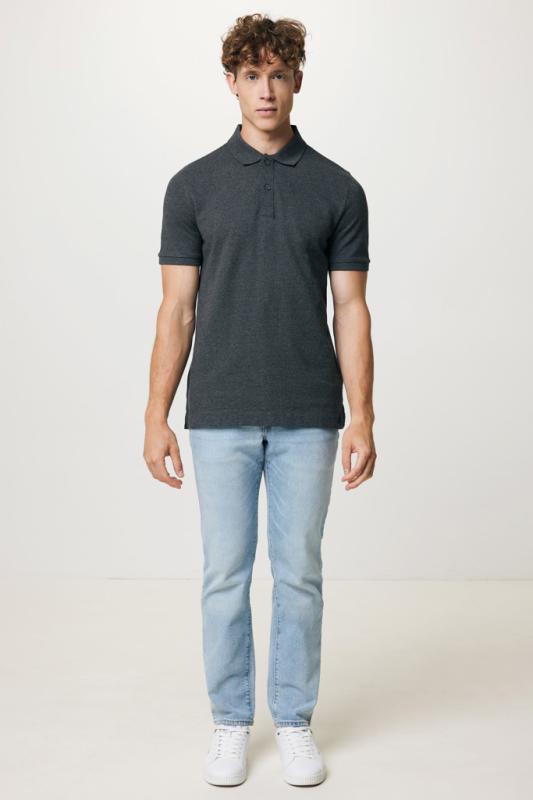 Polo tričko IQONIQ Yosemite z recykl. bavlny heather anthracite XXS 9