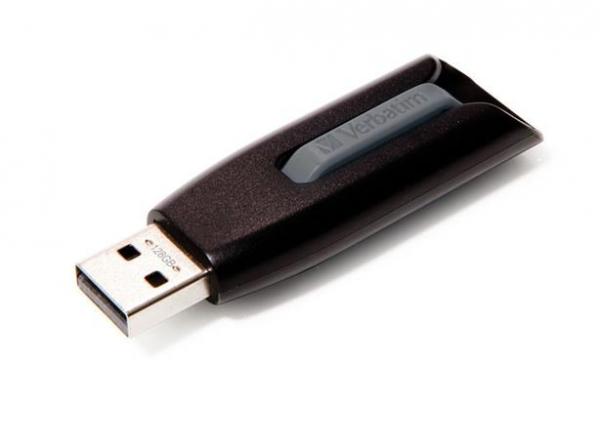 USB kľúč, 128GB, USB 3.0, 80/25 MB/sec, VERBATIM "V3", čierny-sivý 3