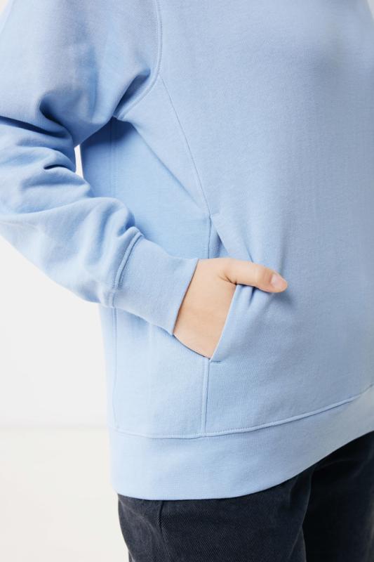 Mikina s bočnými vreckami IQONIQ Yengo z rec. bavlny sky blue XL 10