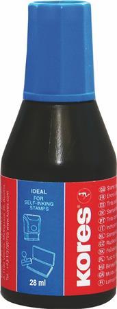 Pečiatková farba, 28 ml, KORES, modrá 1