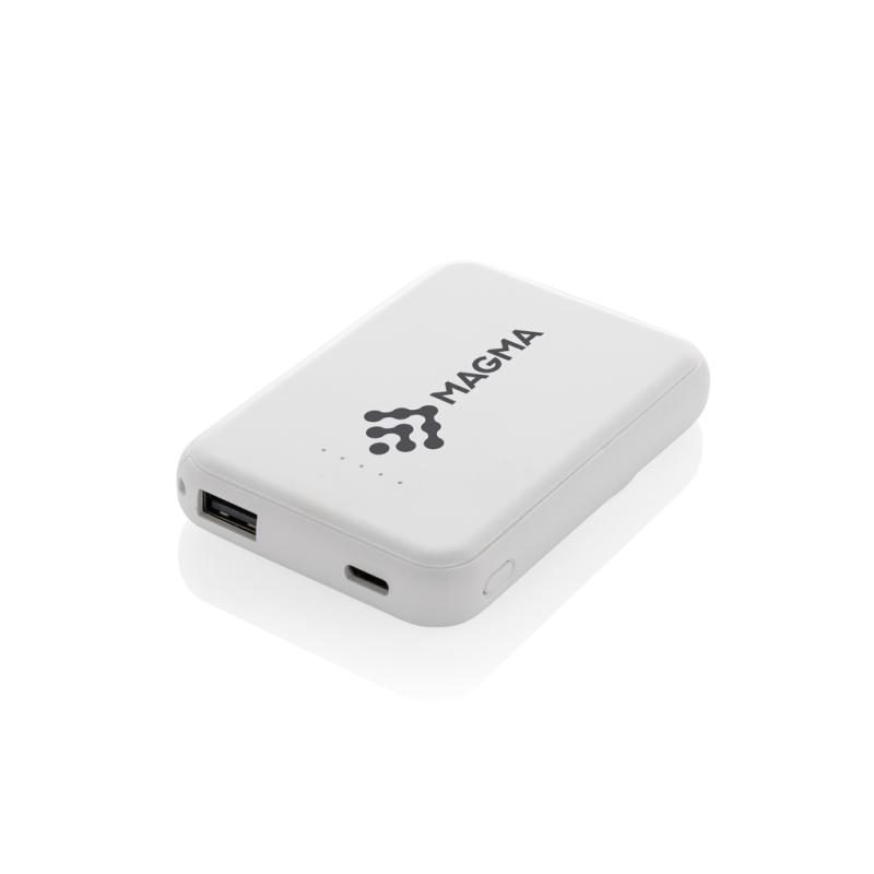 Magnetická powerbanka Stellar 5000mAh 5W z RCS plastu biela 8