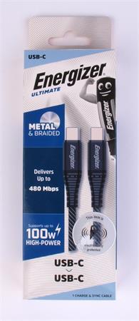 USB kábel, USB-C - USB-C, 2m, ENERGIZER, sivá 1